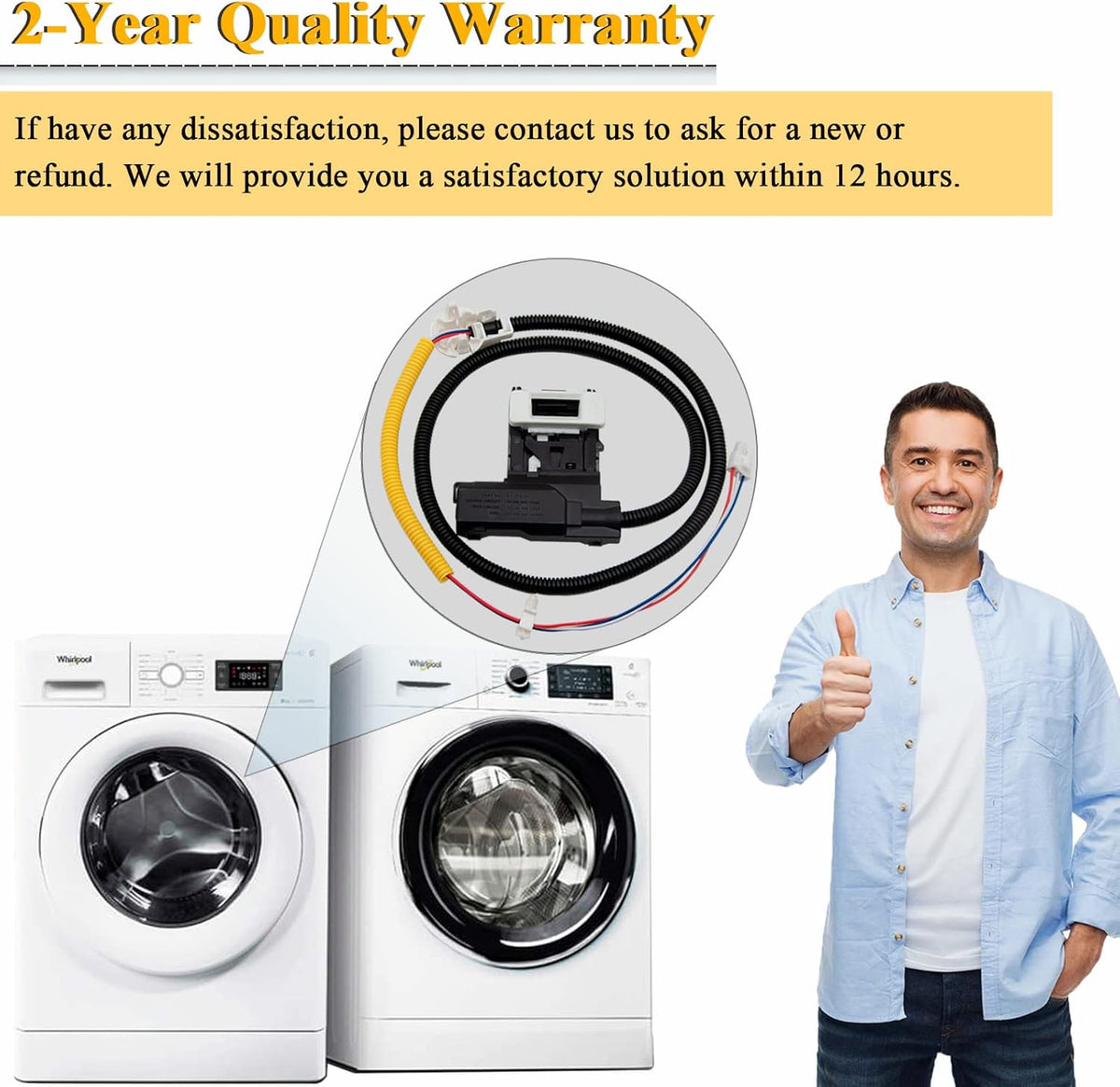 Washer Lid Lock Assembly Replacement Pack of 2 W2978
