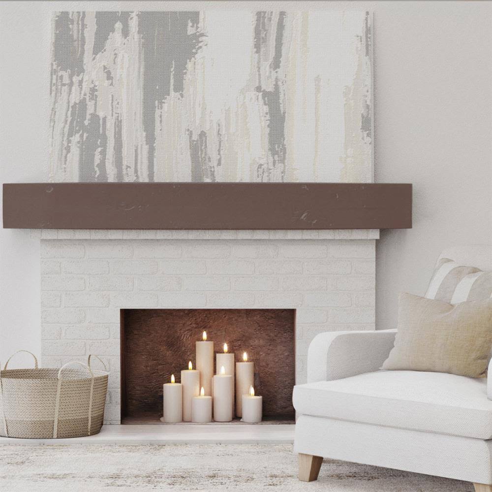 Knotty Pine Faux Wood Fireplace Mantel H2139