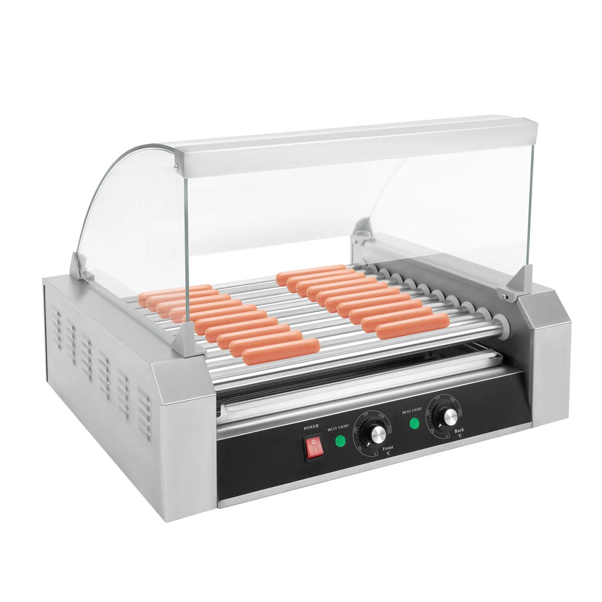 30 Hot Dog Roller Warmer Grill Cooker Machine with Bun Warmer Drawer W15396