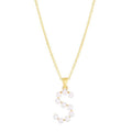 14K Yellow Gold Initial Pendant Necklace J7884