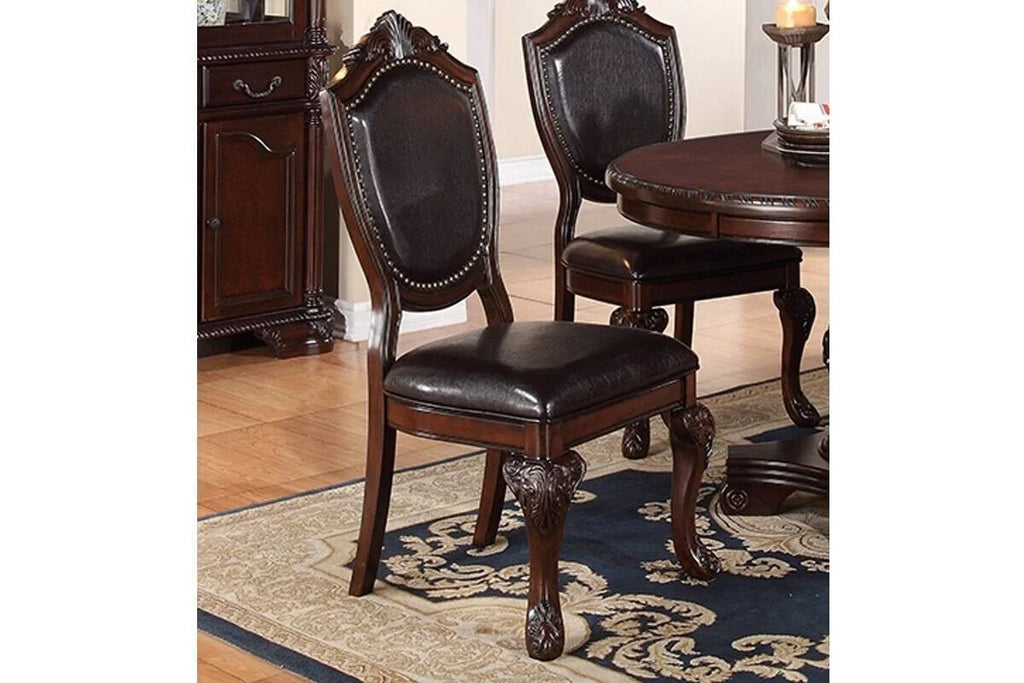 Set of 6 Brown Dining Chairs N658916