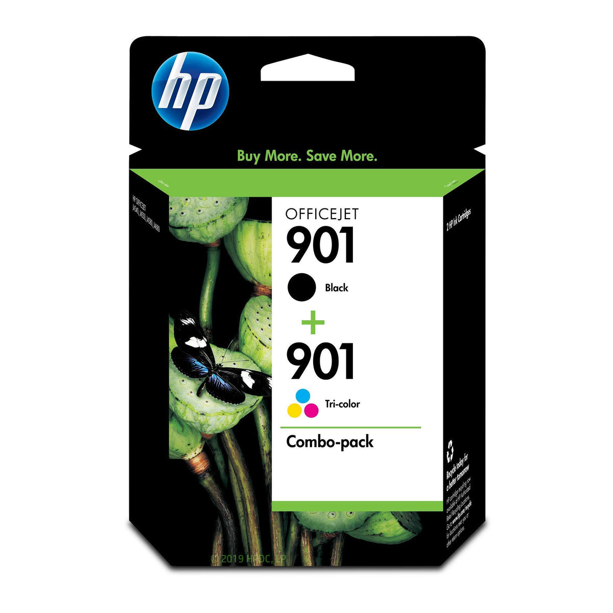 HP 901 Black u0026 Tri-Color Original Ink Cartridges 2 Pack M292