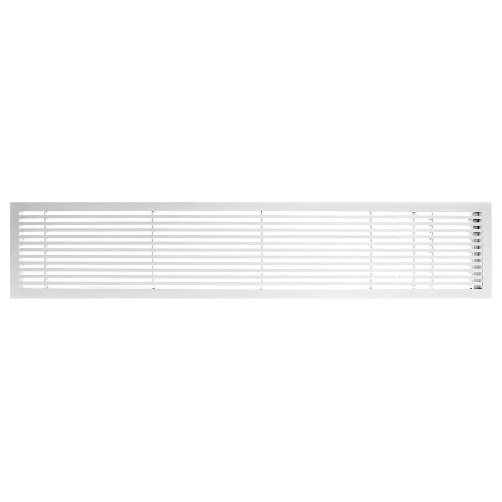 White-Gloss Solid Aluminum Fixed Bar Supply Return Air Vent Grille F85145