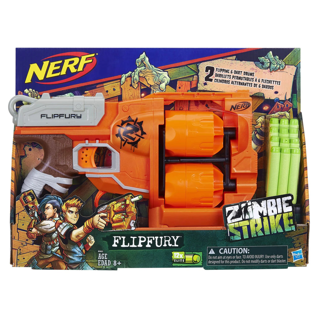 Nerf Zombie Strike Toy Blaster with 2 Flipping Drums and 12 Elite Darts Q45179