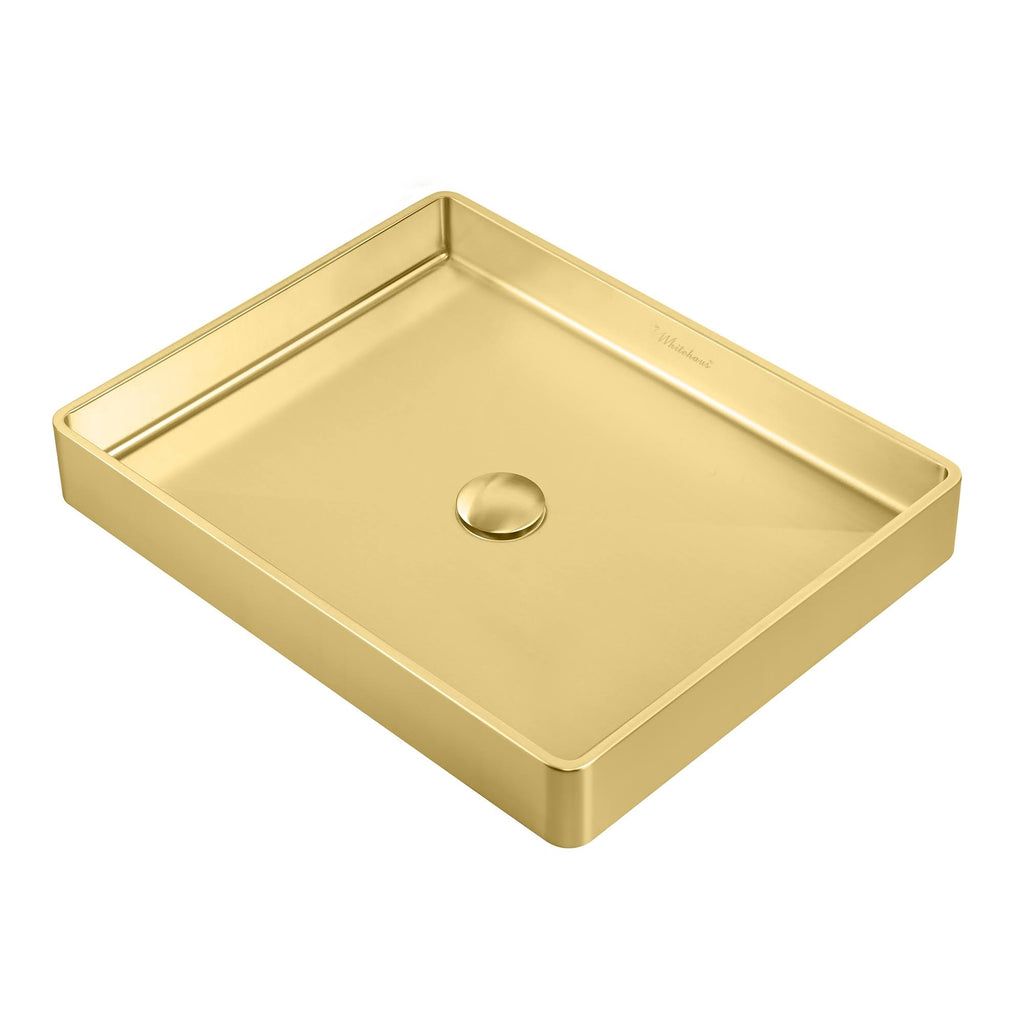 Rectangular Above Mount Basin Set with Center Drain R8407