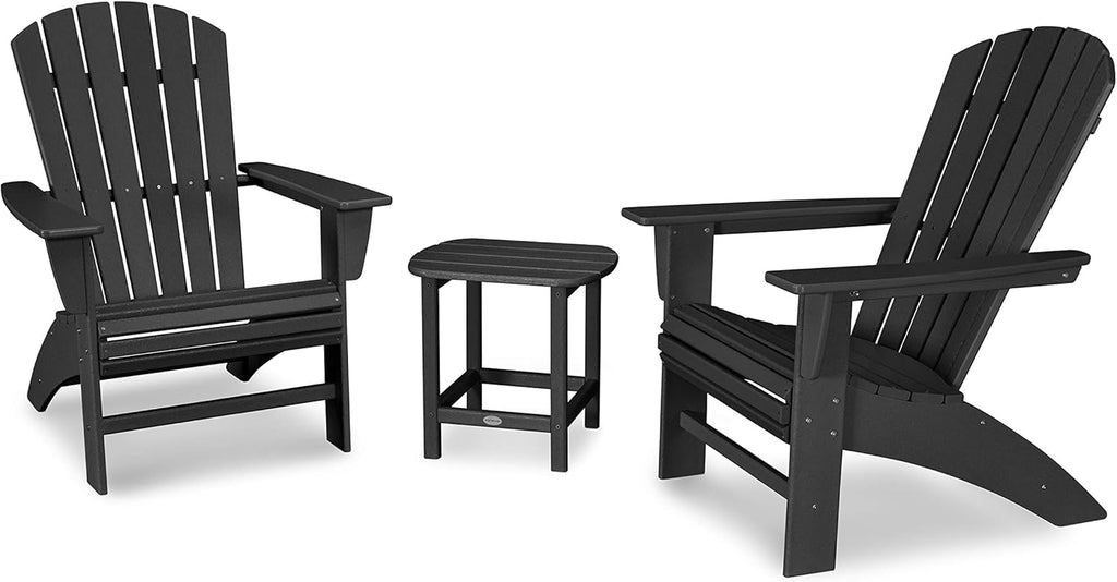3-Piece Curveback Adirondack Chair Set with Side Table T5330