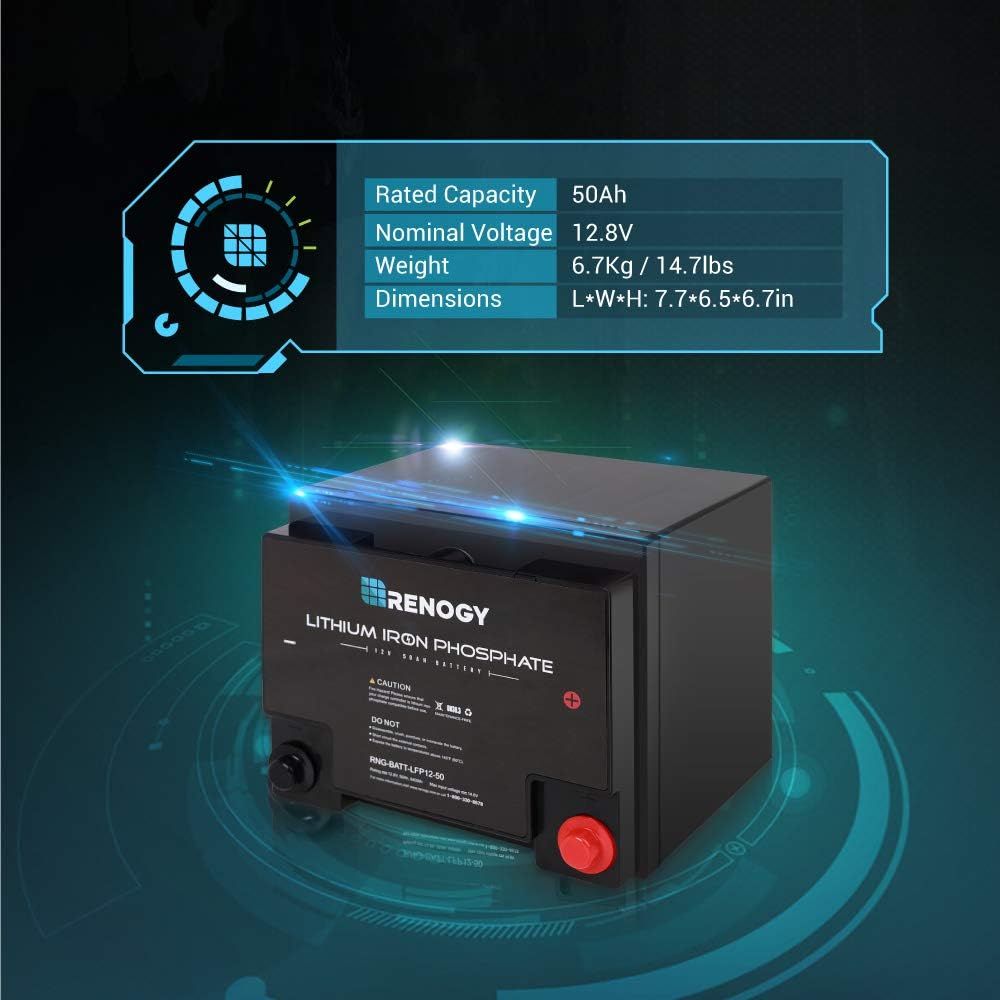 12 Volt 50Ah Lithium-Iron Phosphate Battery S3741