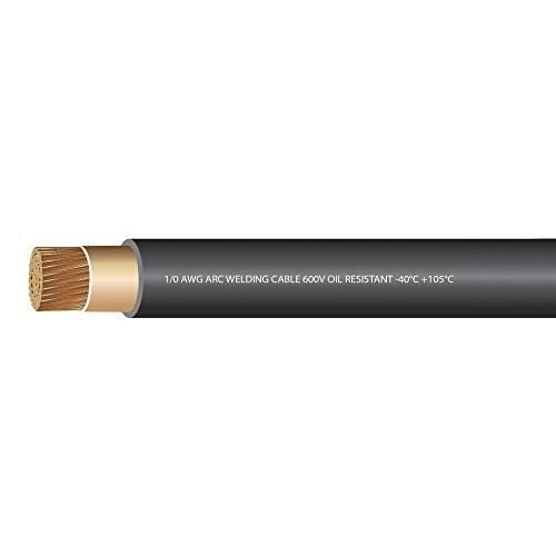 25 Feet Black Welding Cable U876763