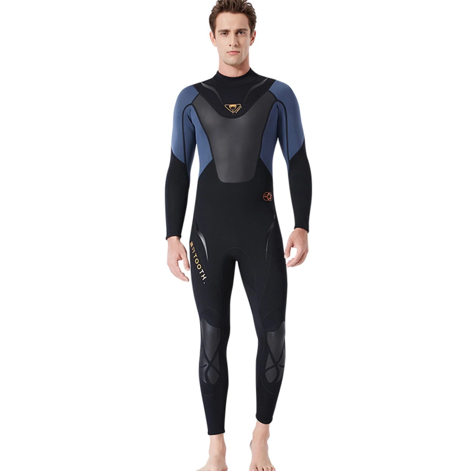 Men 3mm Neoprene Full-body Wetsuit with Back Zipper F18908