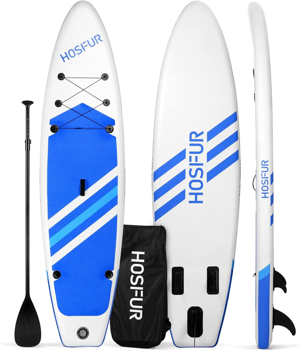 Blue Inflatable Stand Up Paddle Board with Backpack T186