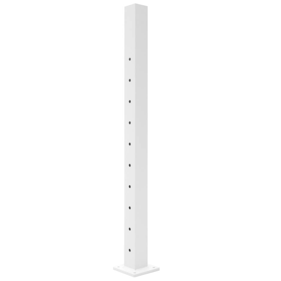 Textured White Cable Stair Middle Post R96764