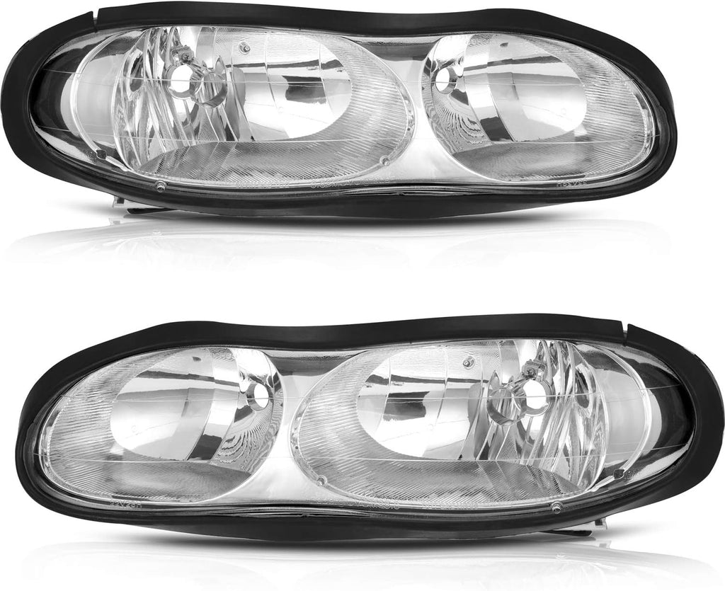 Chrome Housing Clear Lens Headlight Assembly for Chevrolet Camaro 1998-2002 V171913