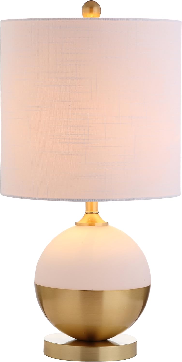 White/Brass Ceramic/Metal LED Table Lamp T117762