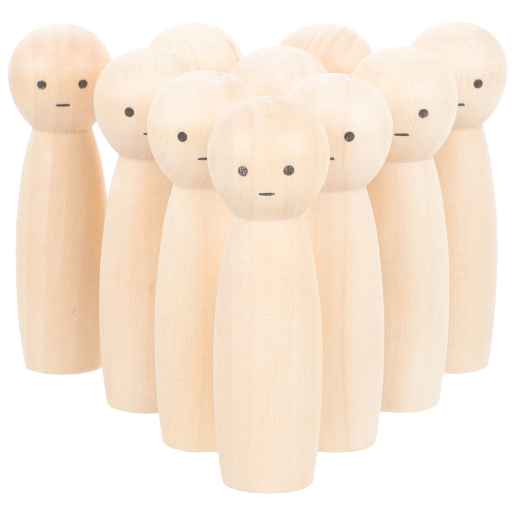 Unfinished Wood Doll Blank for Painting J9410