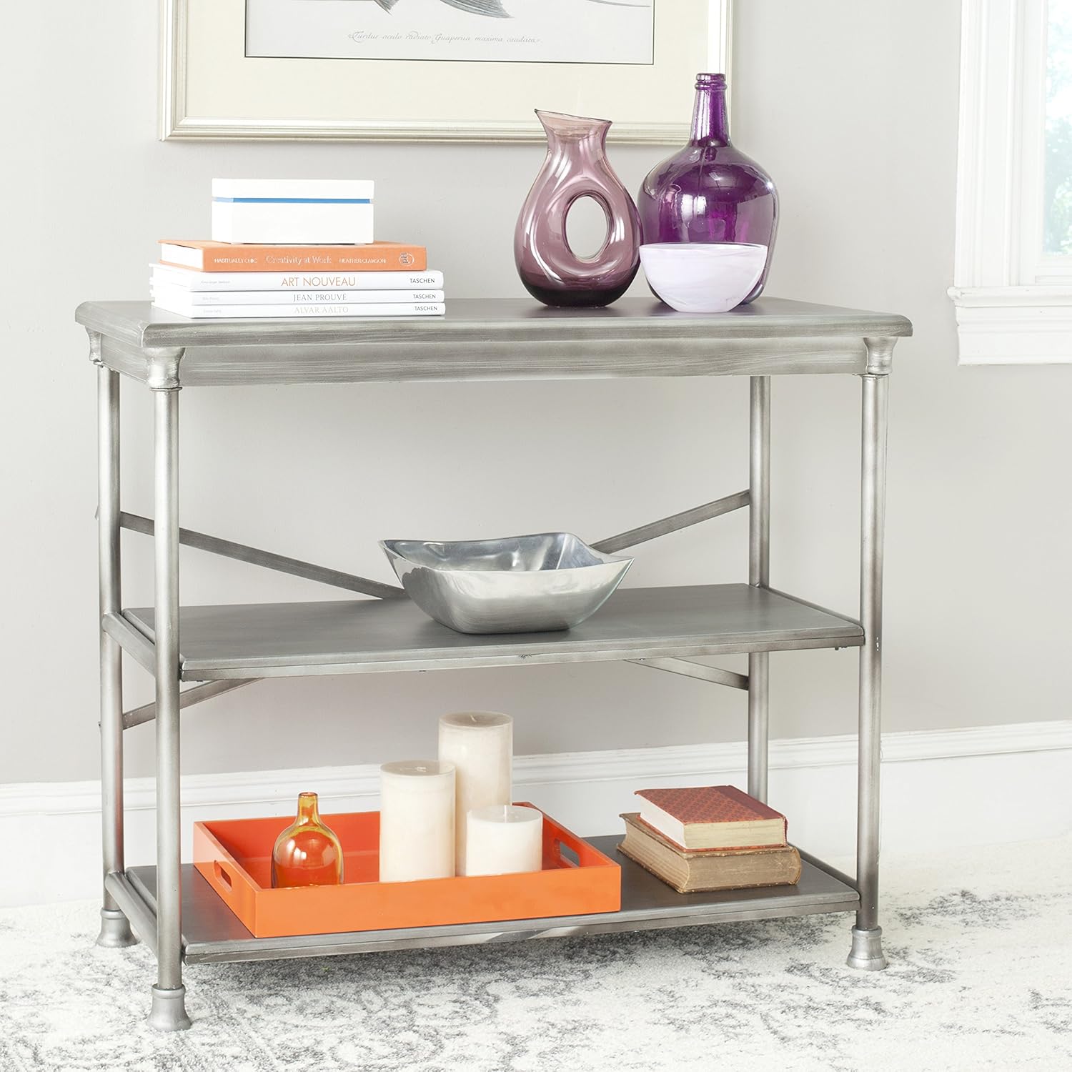 Dark Silver Medium Bookcase B776850