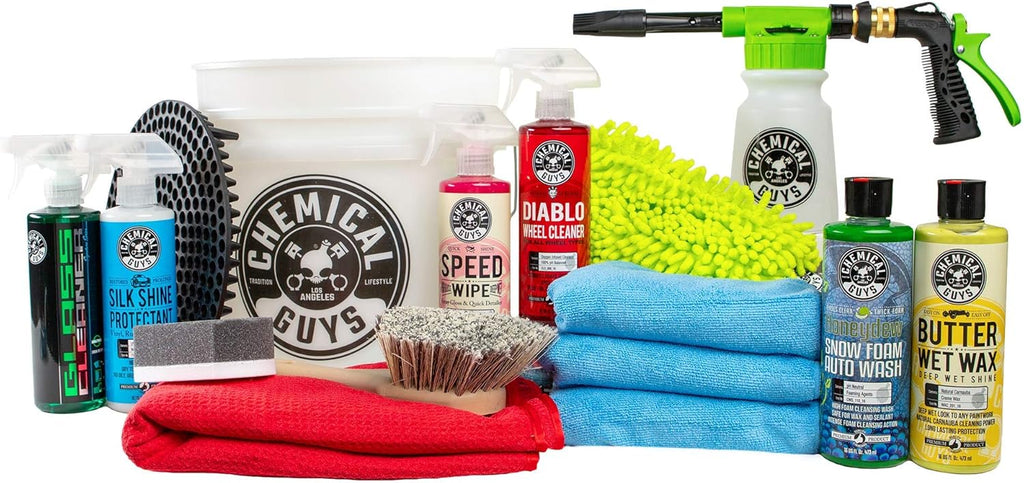 16-Piece Car Wash Kit with Foam Cannon and Bucket K347
