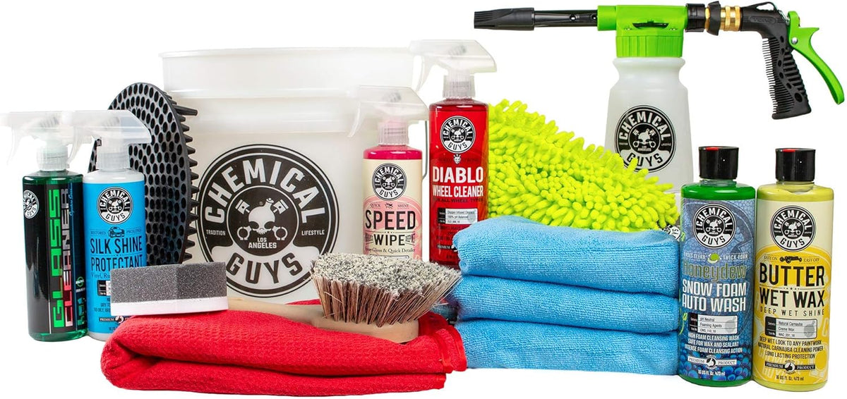 16-Piece Car Wash Kit with Foam Cannon and Bucket K347