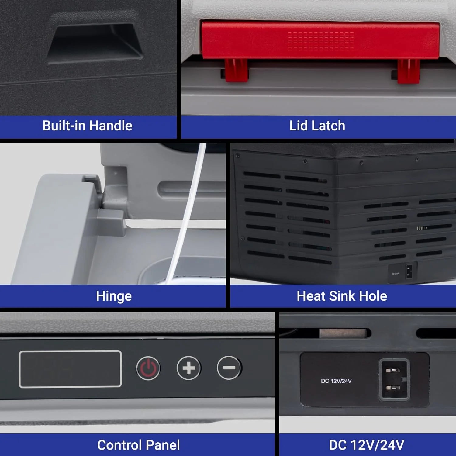 12V 50L Portable Car Refrigerator Freezer with Wheels C291131
