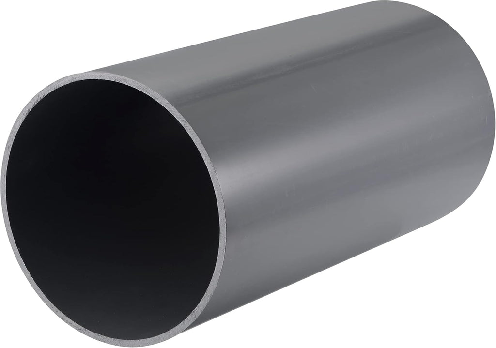 PVC Rigid Round Pipe 6 ID 13 Length Light Grey W69288