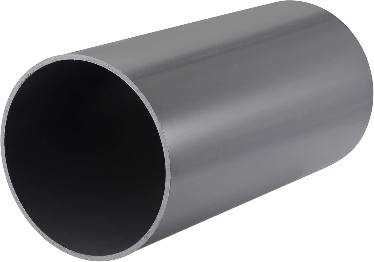 PVC Rigid Round Pipe 6 ID 13 Length Light Grey W69288