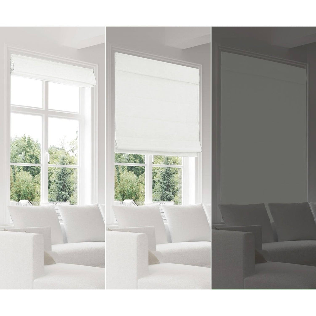 Brown Blackout Roman Shade 29 inchw x 64 inchh K938473