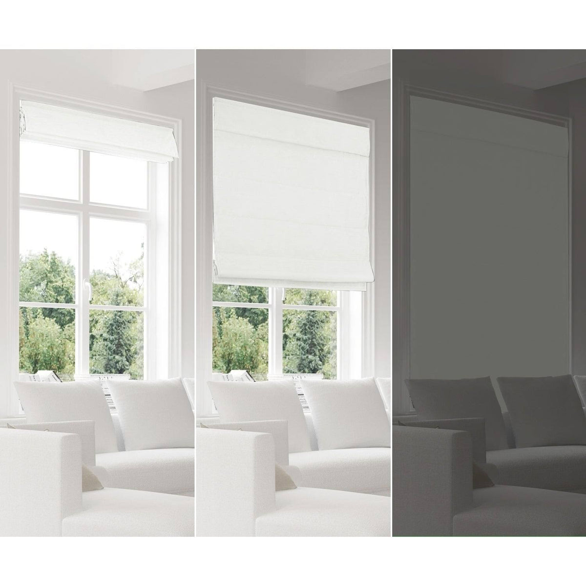 Brown Blackout Roman Shade 29 inchw x 64 inchh K938473