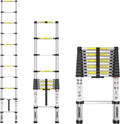 Telescoping Ladder 12.5ft Aluminum Heavy Duty 330lbs Non-Slip X13085