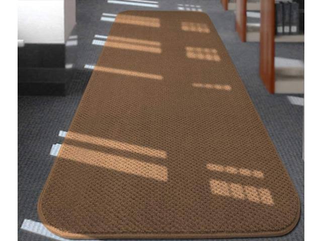 Toffee Brown 22 ft. x 27 in. Skid-Resistant Carpet Runner P4454