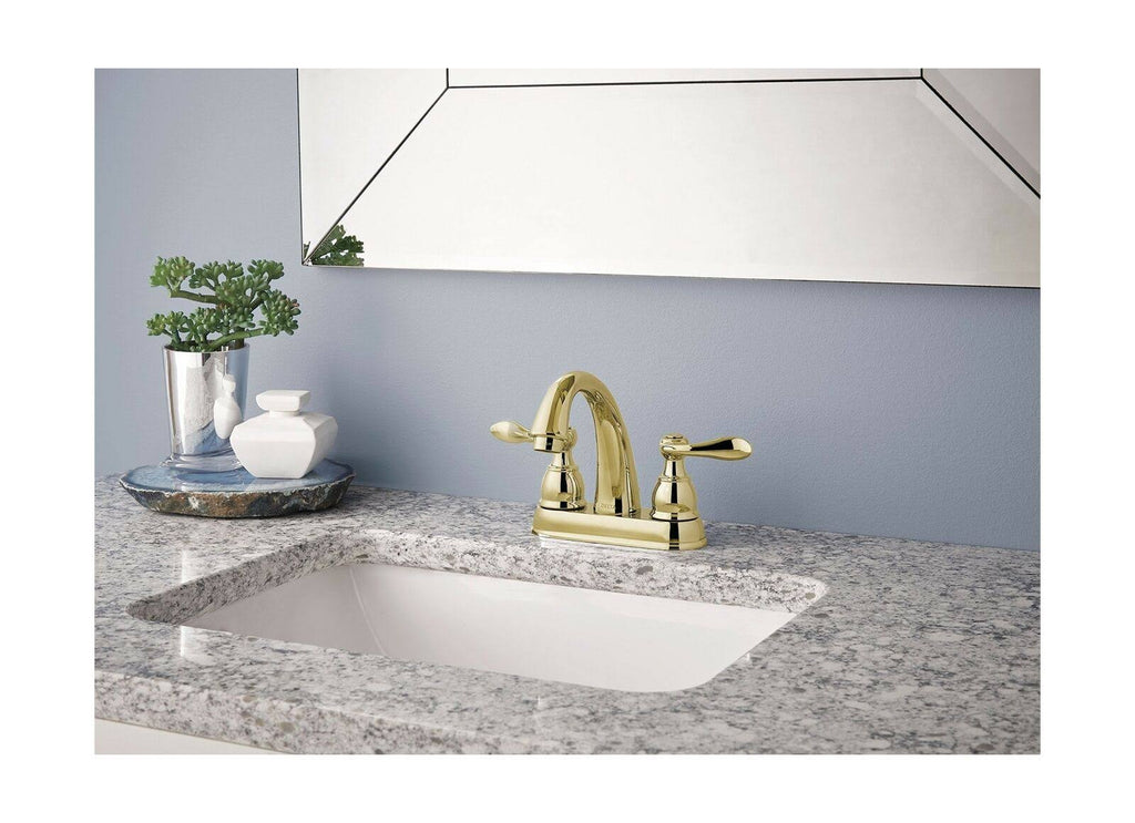 Two Handle Centerset Bathroom Faucet Polished Brass F51265