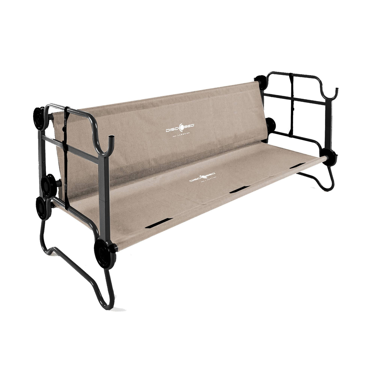 Tan Bunked Double Camping Cot with Organizers G85840