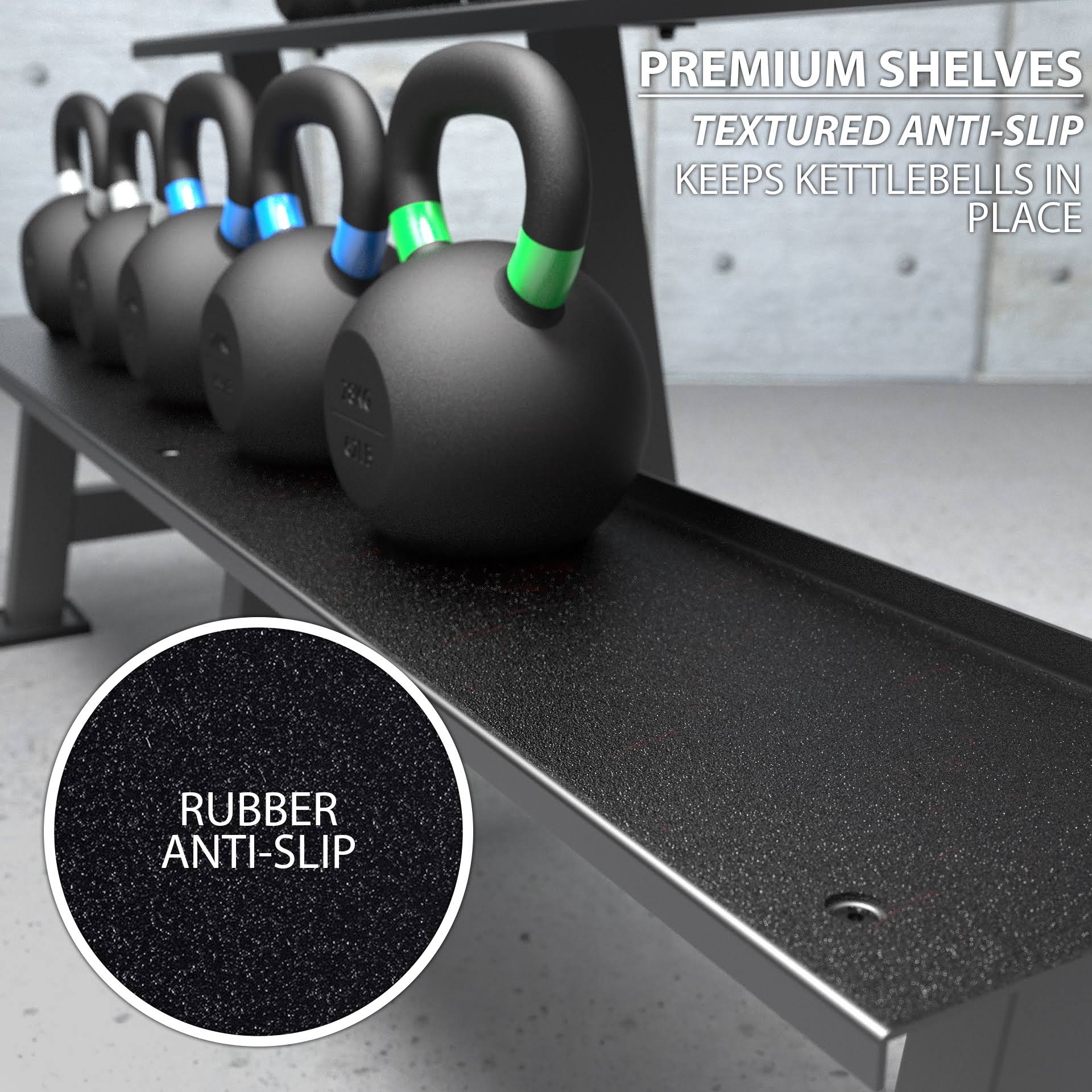 Black Kettlebell Rack W2561