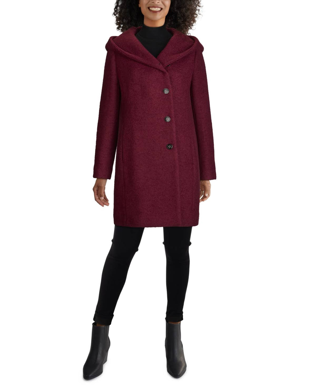 Purple Wool-Blend Coat B920