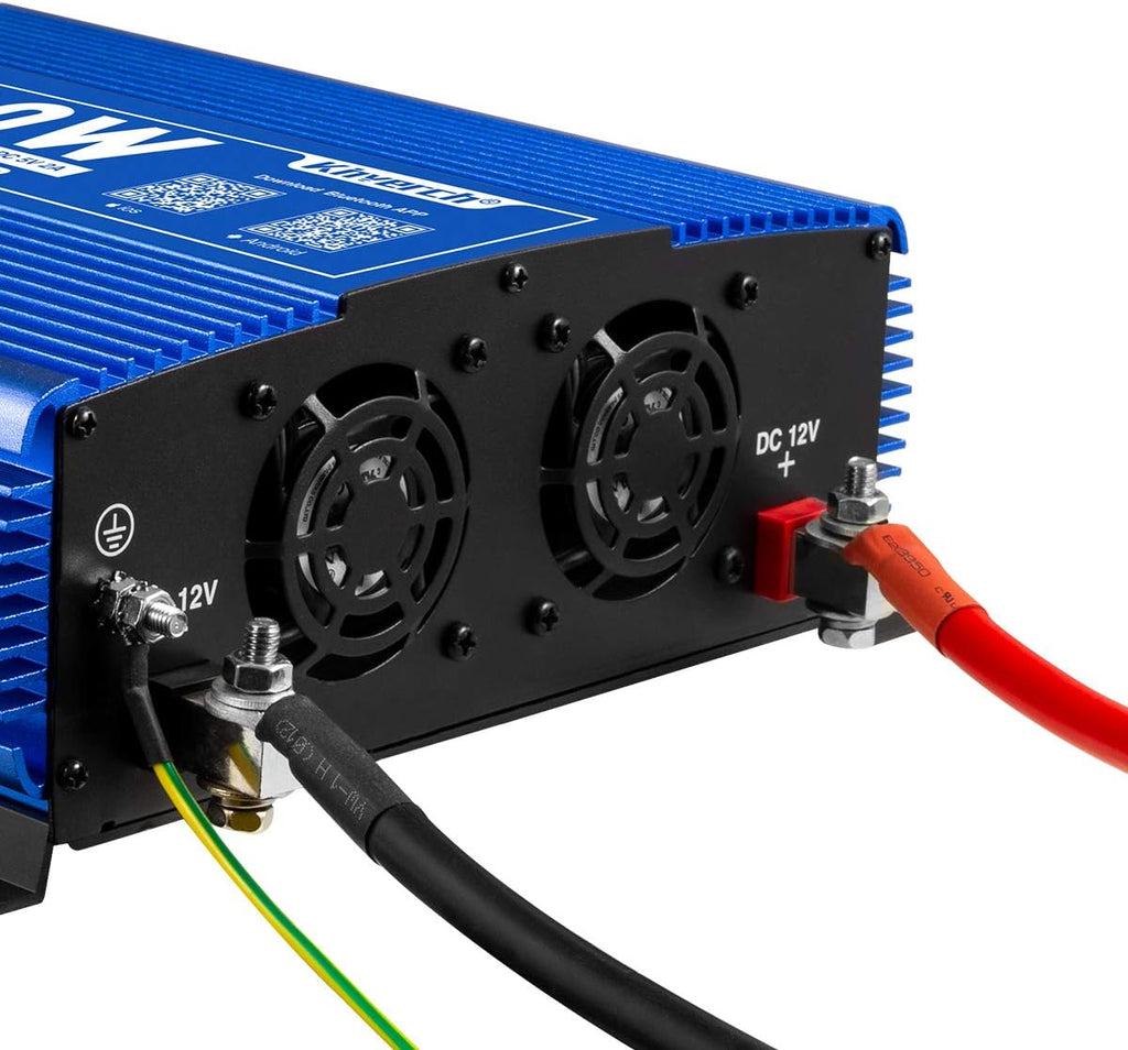 2000W Pure Sine Wave Power Inverter 12V DC to 110V AC with 3 AC Outlets & 1 USB Port Z7054