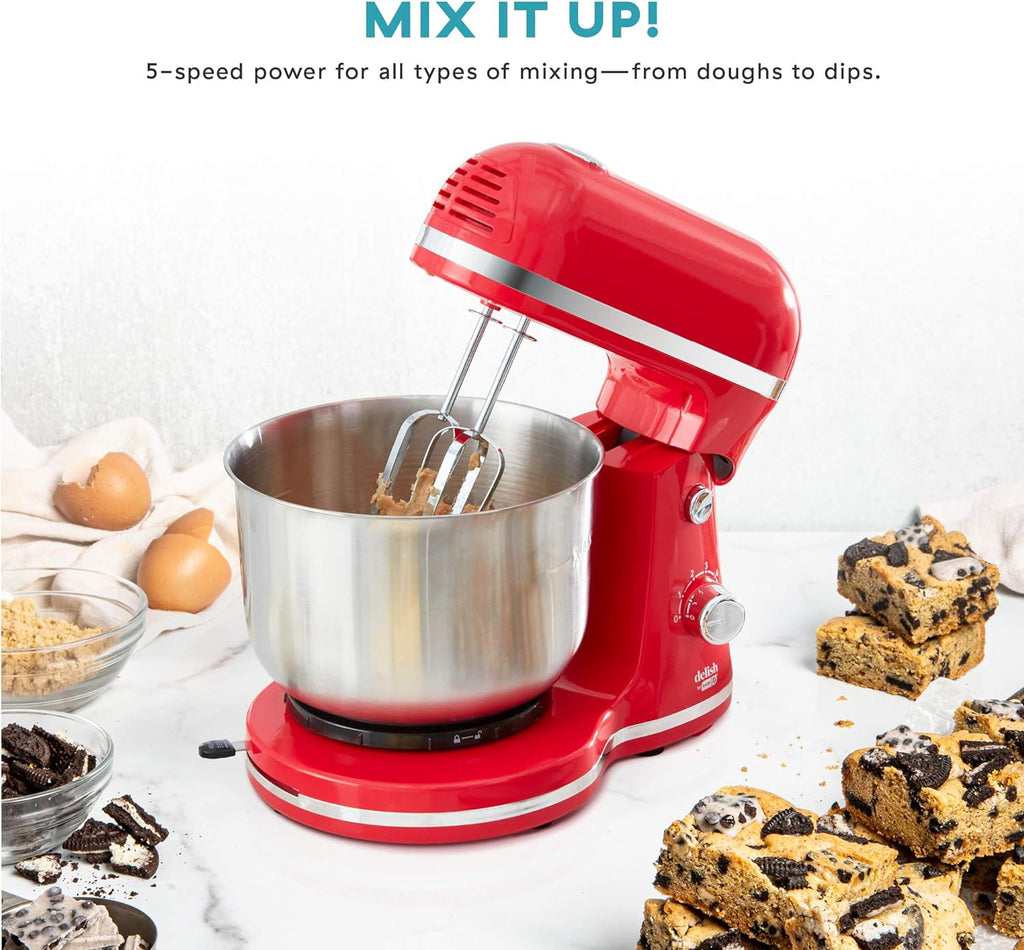 Red Compact Stand Mixer 3.5 Quart Z672379