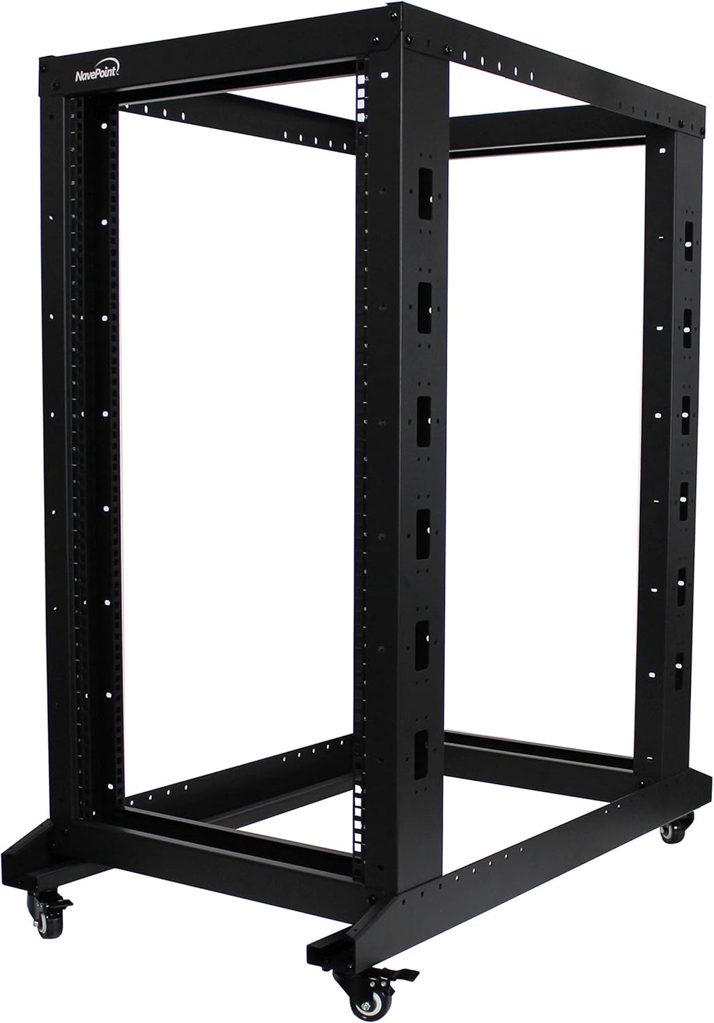 22U 4-Post Open Frame Server Rack Black Z943070