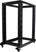 22U 4-Post Open Frame Server Rack Black Z943070