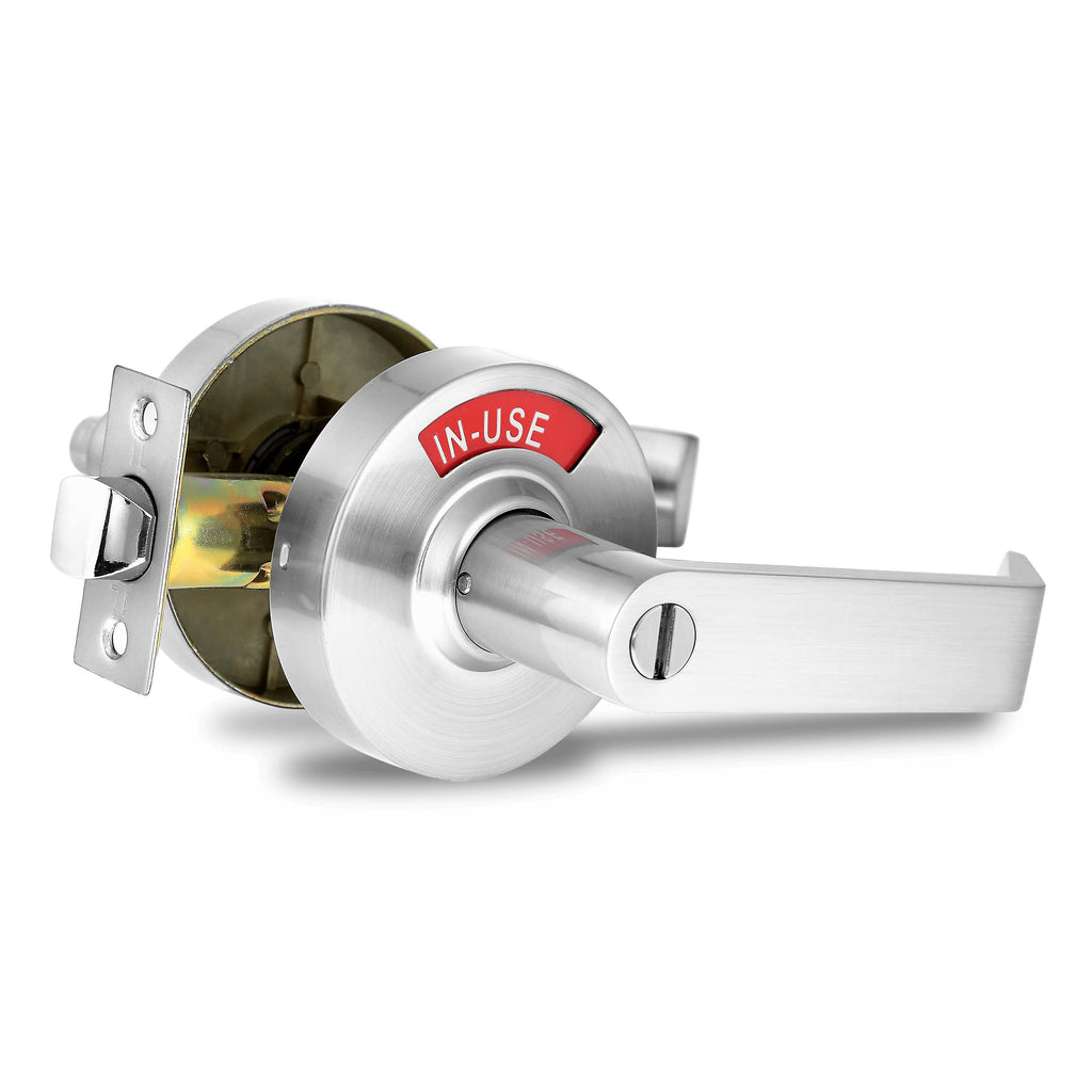 Satin Nickel Privacy Indicator Lock and Lever G283