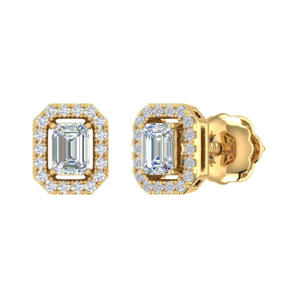10K Yellow Gold Diamond Small Hoop Earrings S9900