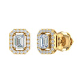 10K Yellow Gold Diamond Small Hoop Earrings S9900