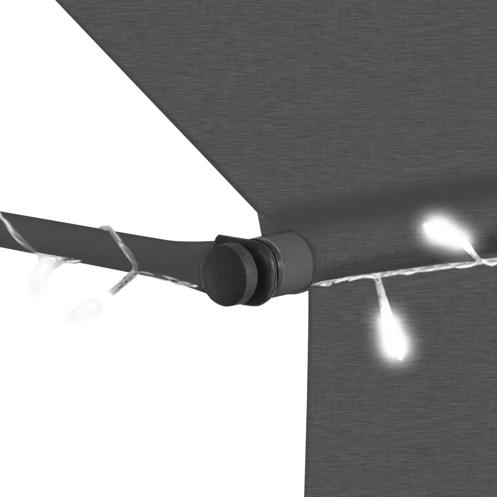 Manual Retractable Awning with LED 118.1" Anthracite S907