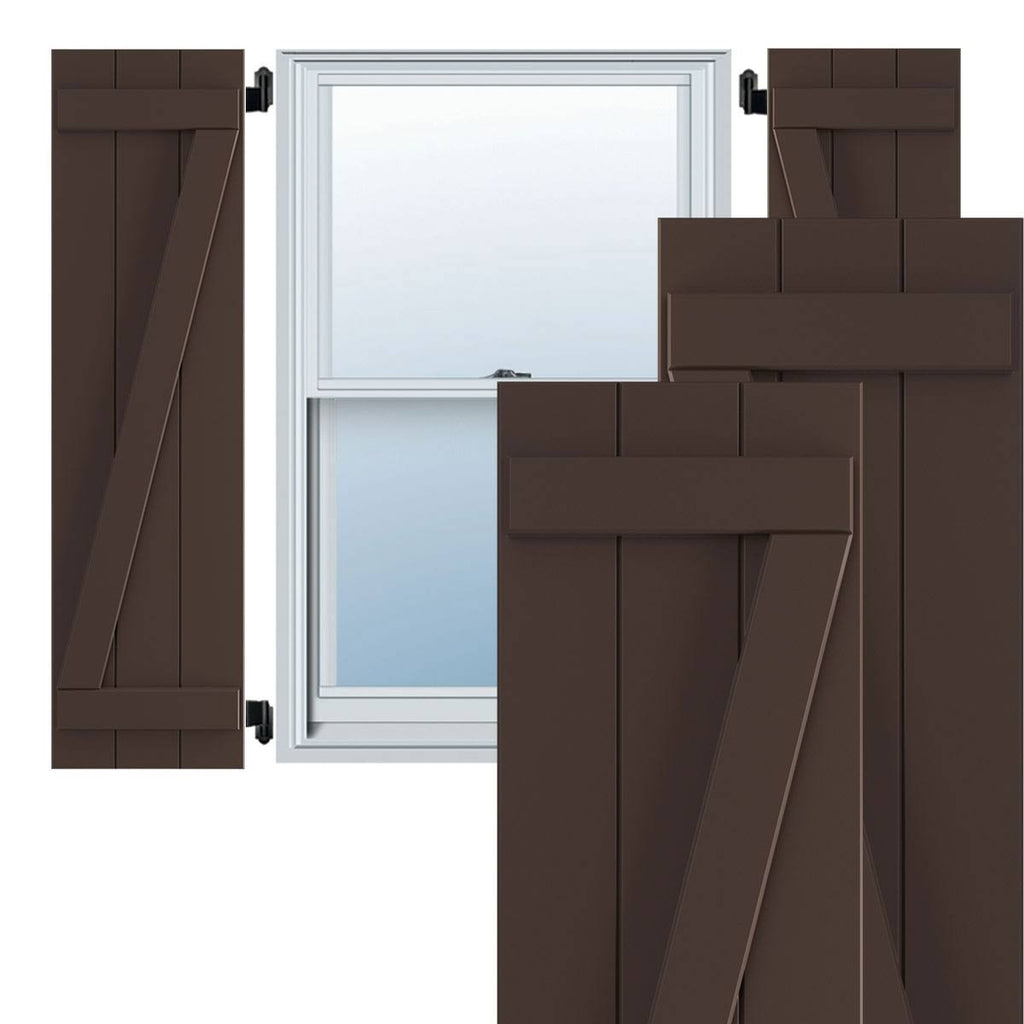 Raisin Bro PVC Board-n-Batten Shutters X260686