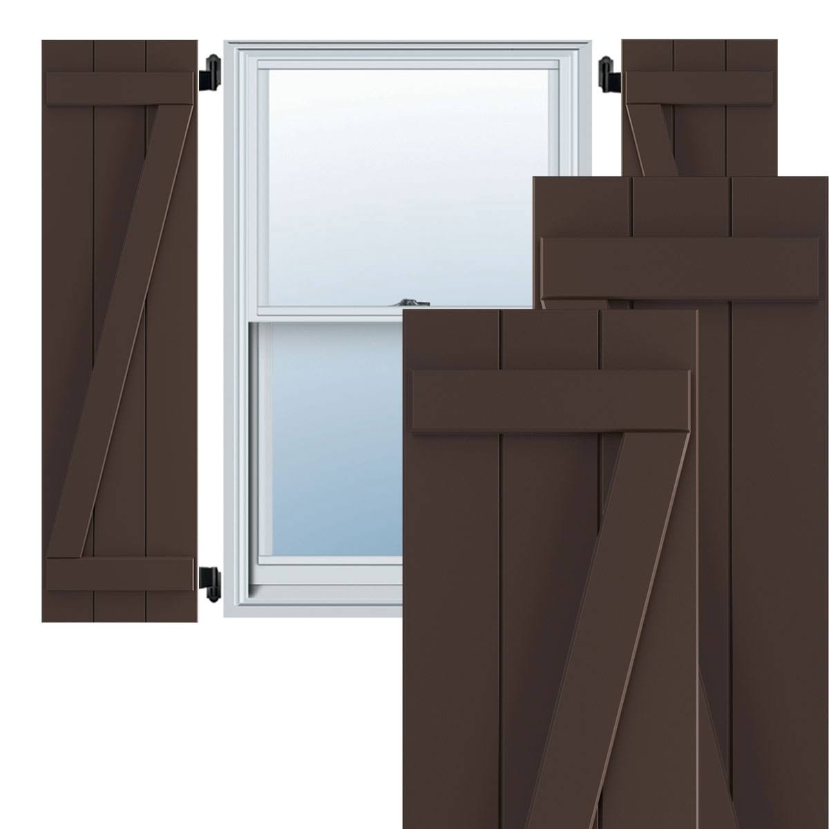 Raisin Bro PVC Board-n-Batten Shutters X260686