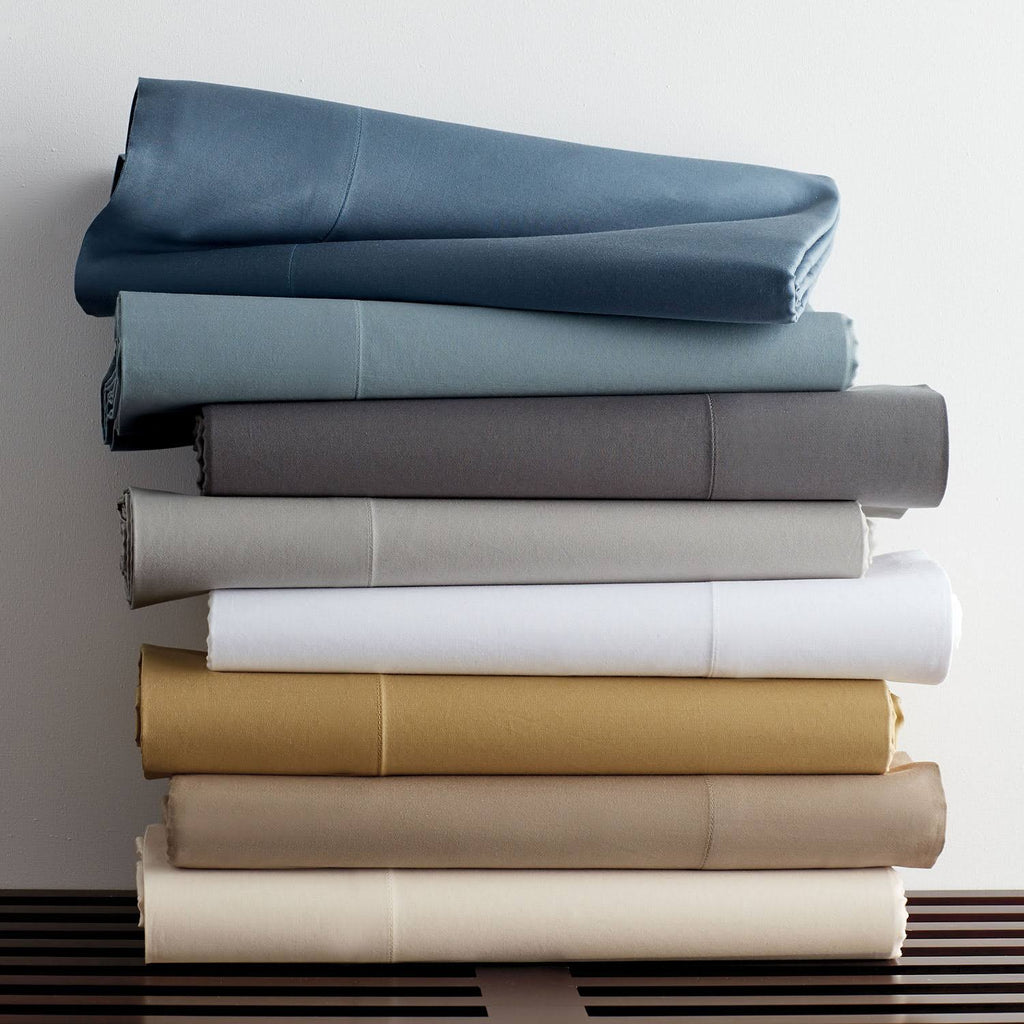 Supima Cotton Sateen Fitted Sheet, Sterling Gray, California King H313