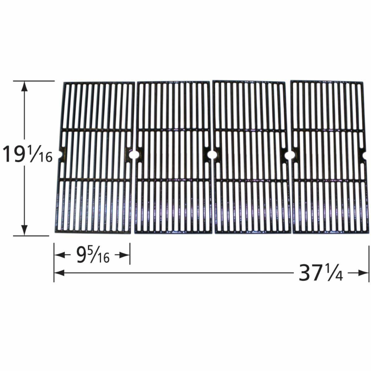 4pc Matte Cast Iron Cooking Grid for Gas Grills 37.25 K1618