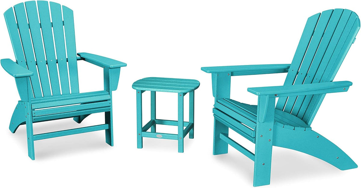 3-Piece Curveback Adirondack Chair Set with Side Table T5330