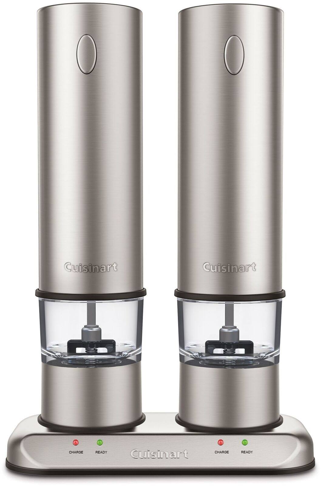 Brushed Stainless Steel Electric Salt & Pepper Mill Set E75939