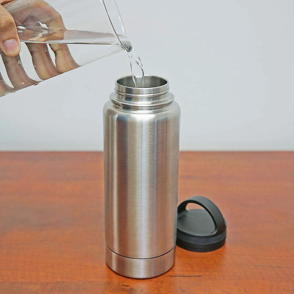 Silver 12 Ounce Stainless Steel Diversion Safe Bottle Z488