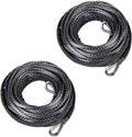 Black UHMWPE Synthetic Winch Rope Extension 2pcs Y6128