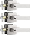 2 Pack Satin Nickel Interior Door Levers Keyless Lockset X796