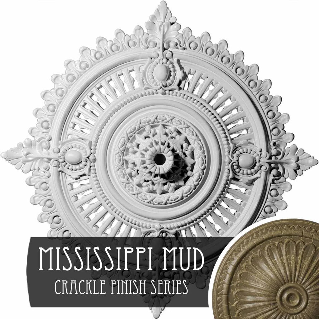 Haylynn Ceiling Medallion Mississippi Mud Crackle Finished J317